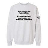 Words That End in AN ON and RE Softstyle Crewneck Sweatshirt