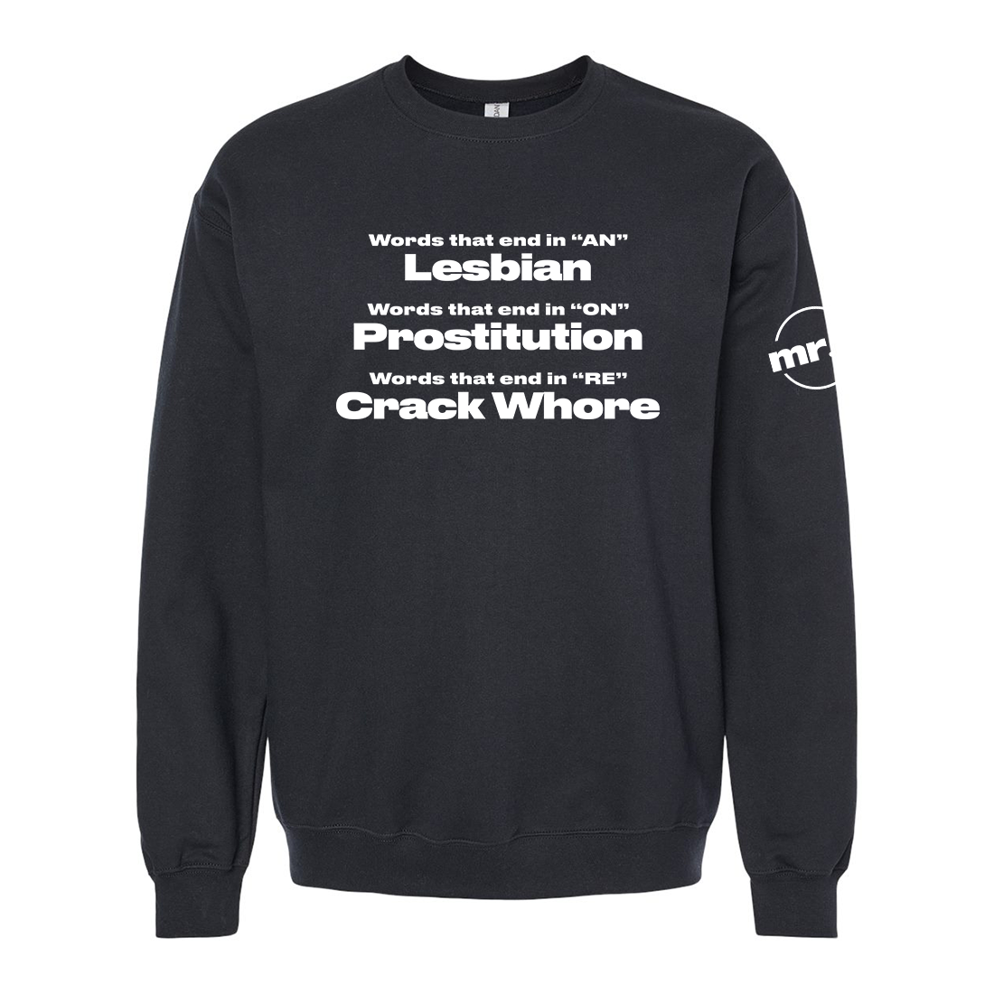 Words That End in AN ON and RE Softstyle Crewneck Sweatshirt