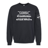 Words That End in AN ON and RE Softstyle Crewneck Sweatshirt