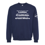 Words That End in AN ON and RE Softstyle Crewneck Sweatshirt