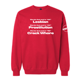Words That End in AN ON and RE Softstyle Crewneck Sweatshirt