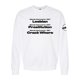 Words That End in AN ON and RE Softstyle Crewneck Sweatshirt